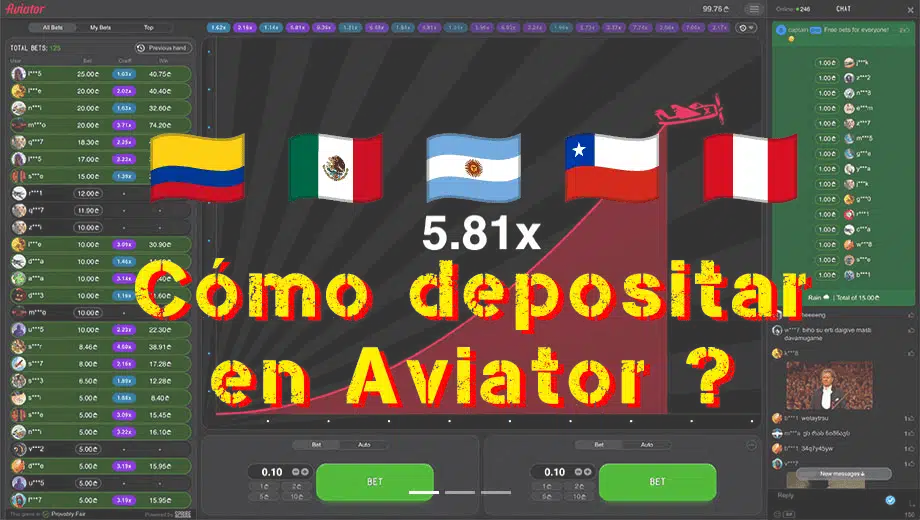 Cómo depositar en Aviator