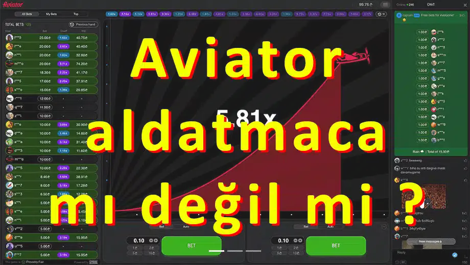 Aviator aldatmaca mı değil mi ?