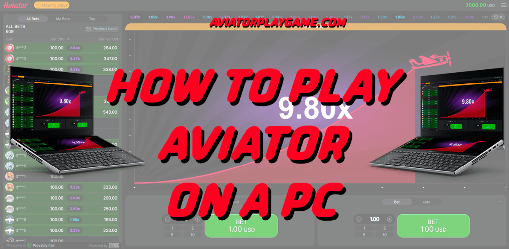 how to play aviator on a pc