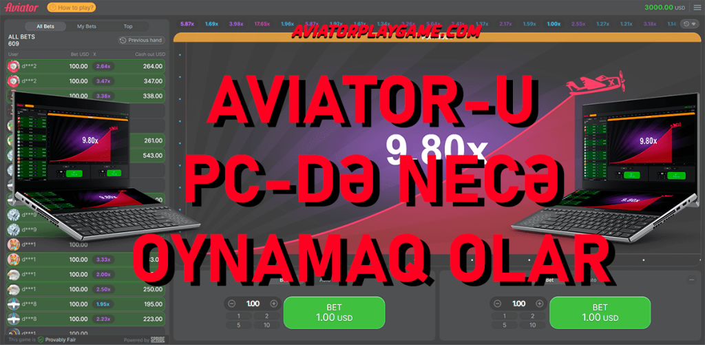 Aviator-U PC-də necə oynamaq olar