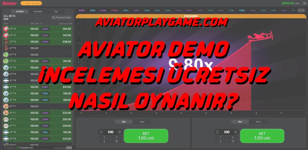 Aviator Demo İncelemesi: Ücretsiz Nasıl Oynanır?