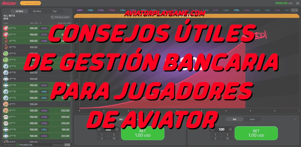 Consejos útiles de gestión bancaria para jugadores de Aviator