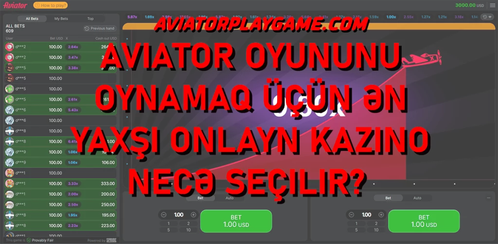 Aviator oyununu oynamaq üçün ən yaxşı onlayn kazino necə seçilir?