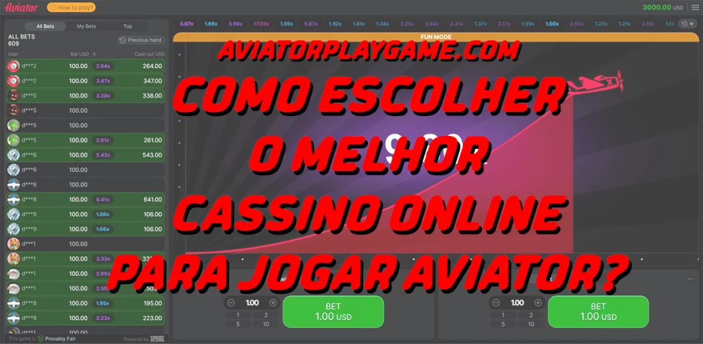 Como Escolher o Melhor Cassino Online para Jogar Aviator?