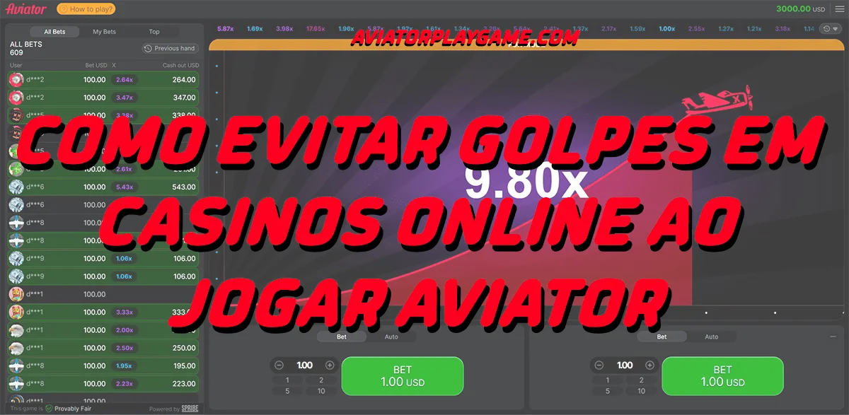 Como Evitar Golpes em Casinos Online ao Jogar Aviator