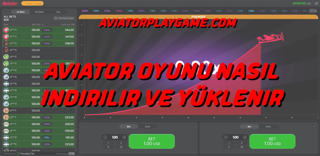 Aviator oyunu nasıl indirilir ve yüklenir