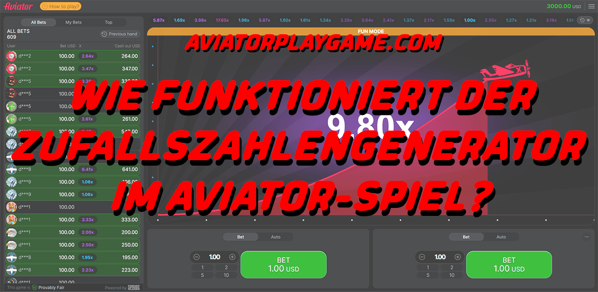 Wie funktioniert der Zufallszahlengenerator im Aviator-Spiel?