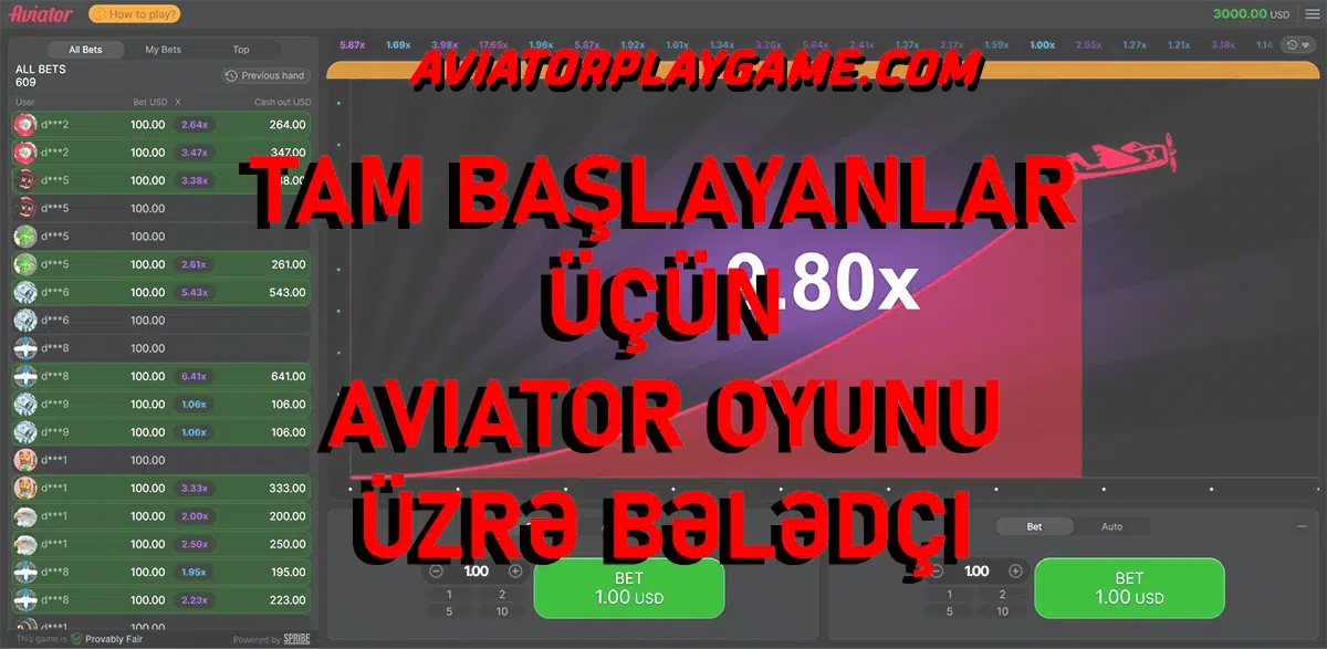 Tam Başlayanlar üçün Aviator Oyunu üzrə Bələdçi