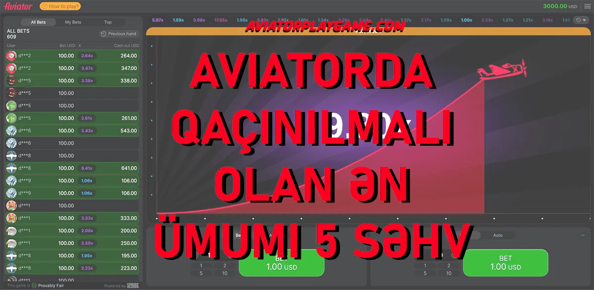 Aviatorda Qaçınılmalı Olan Ən Ümumi 5 Səhv