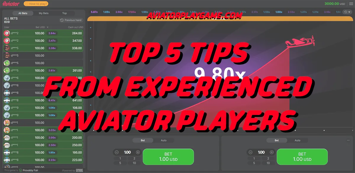 Top 5 Tips from Experienced Aviator Players