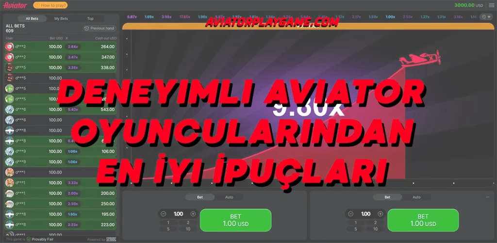 Deneyimli Aviator Oyuncularından En İyi İpuçları