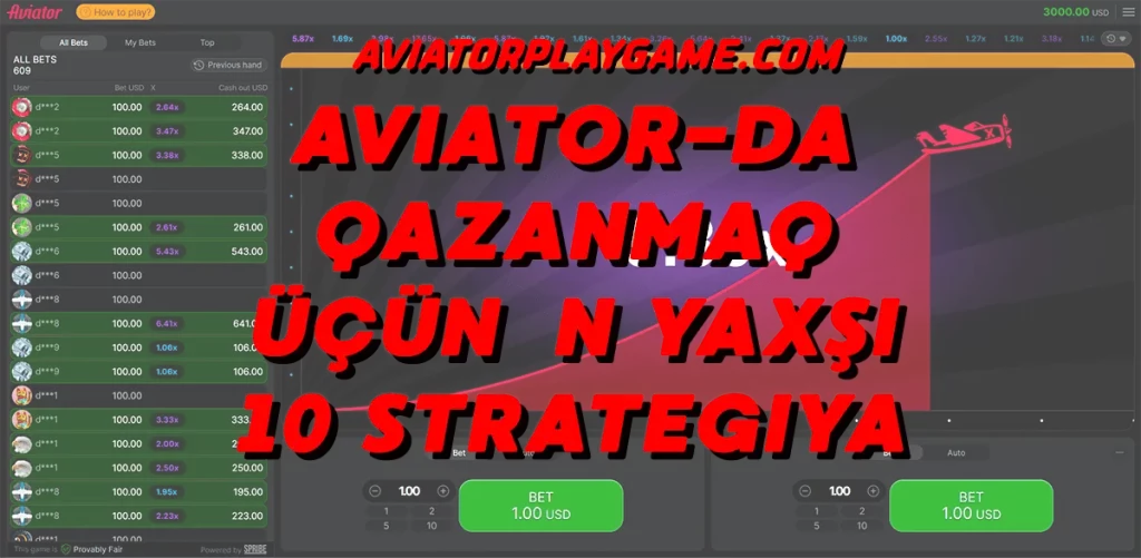 Aviator-da Qazanmaq Üçün Ən Yaxşı 10 Strategiya