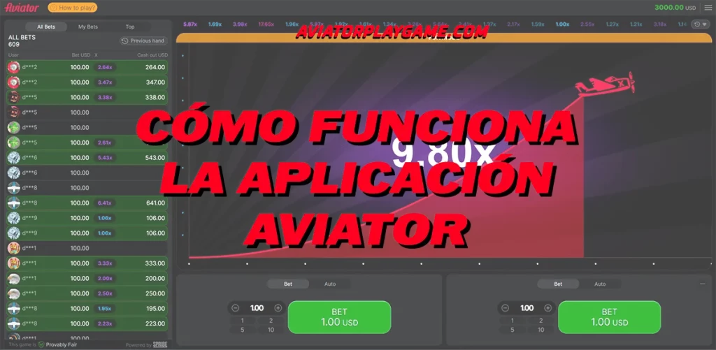 Cómo Funciona la Aplicación Aviator