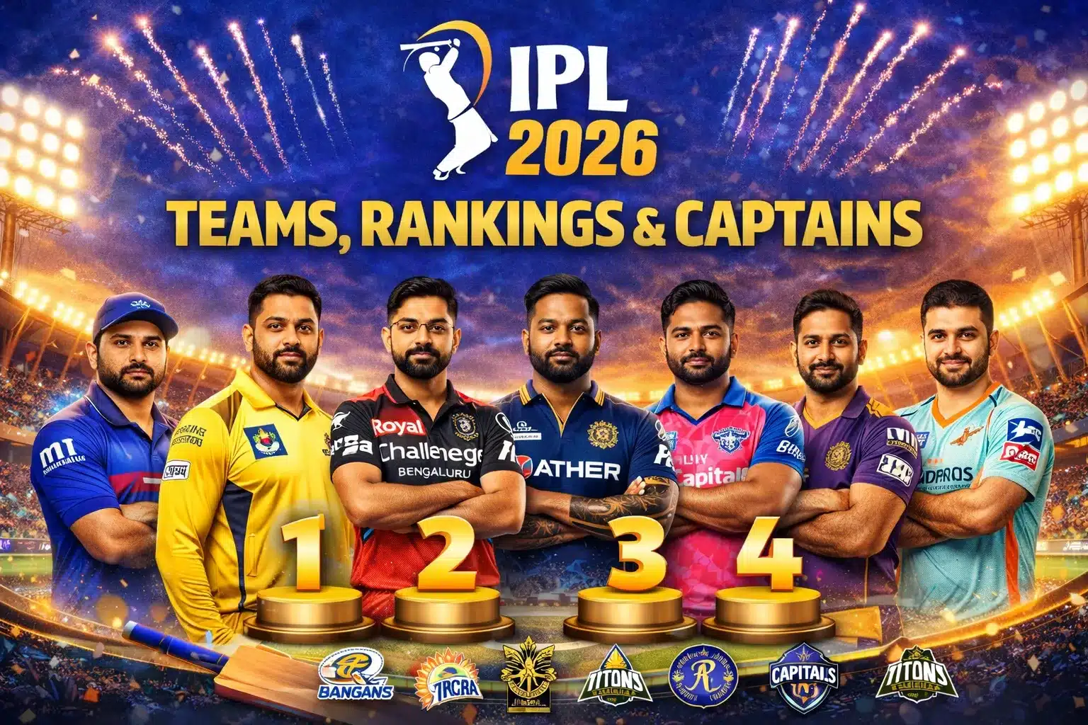 IPL 2026 Teams 1 IPL 2026 Teams, Rankings & Captains