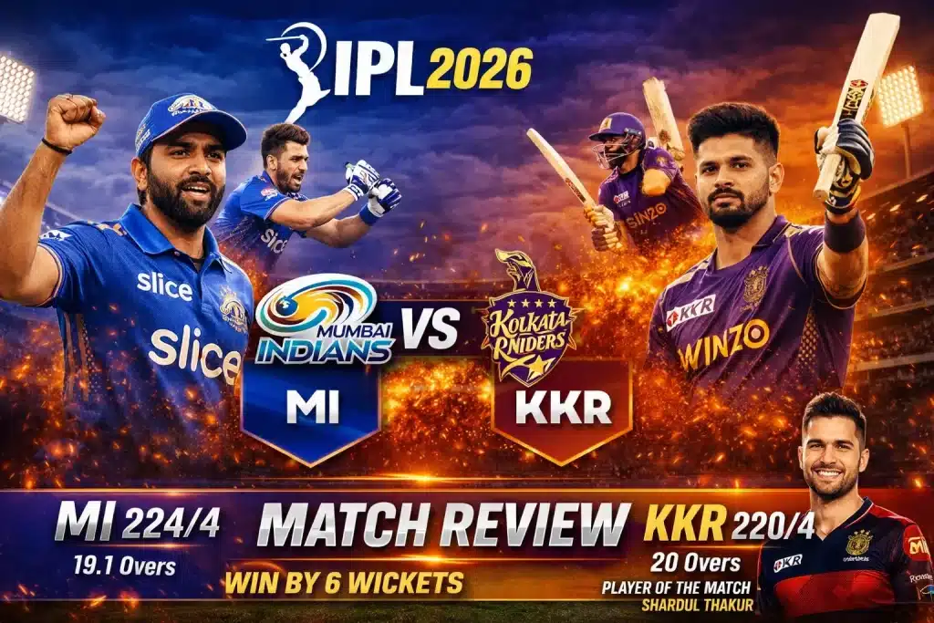 MI vs KKR Match Result 5 MI vs KKR