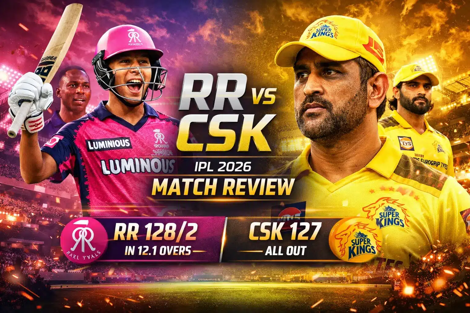 RR vs CSK Match Result