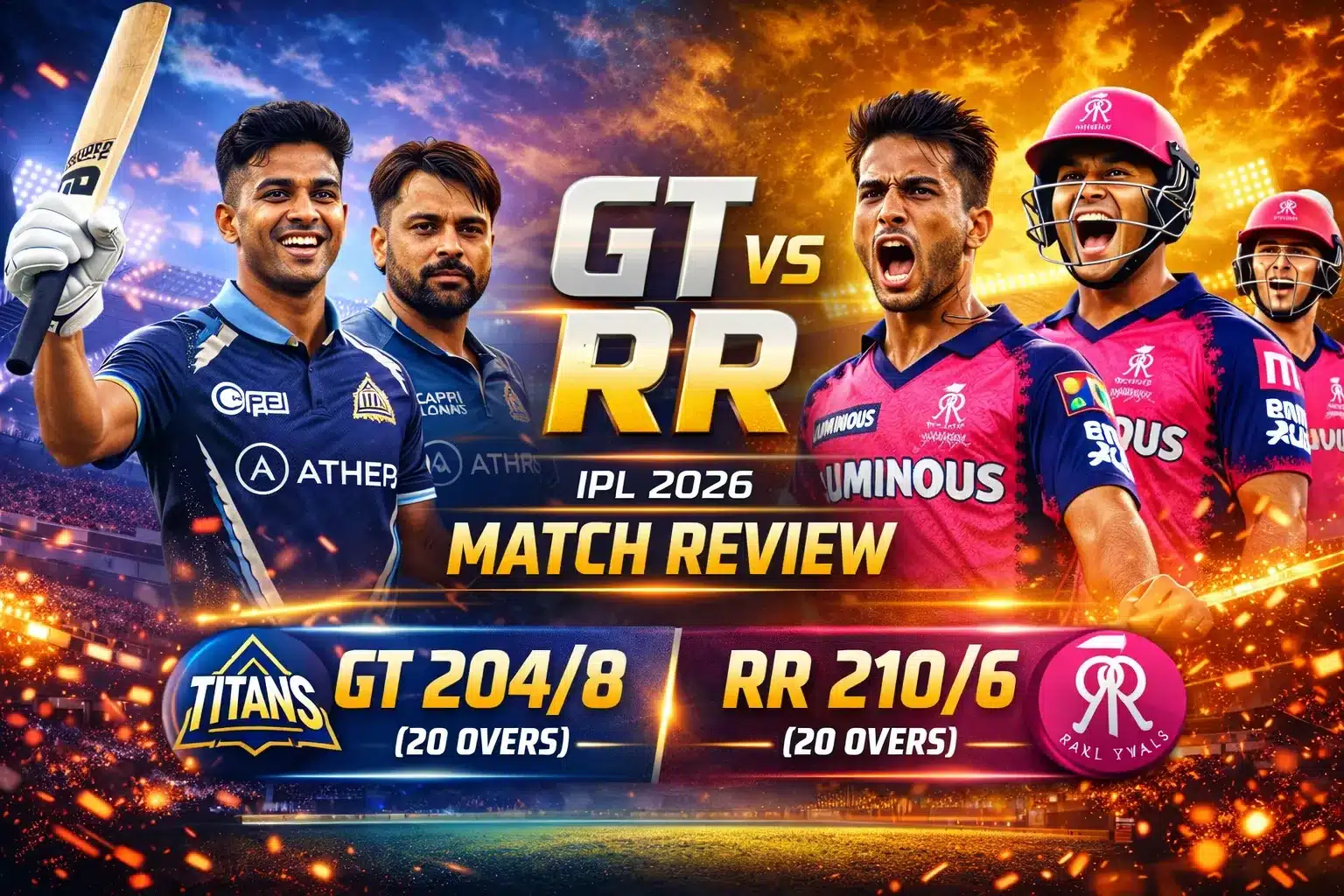 GT vs RR Match Result