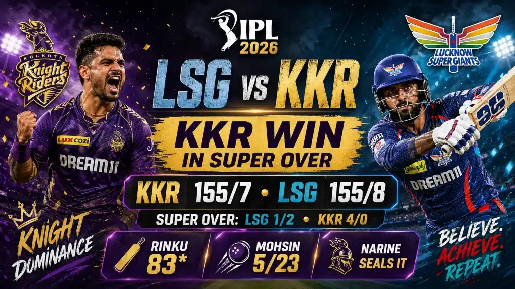 LSG Vs KKR Match Result