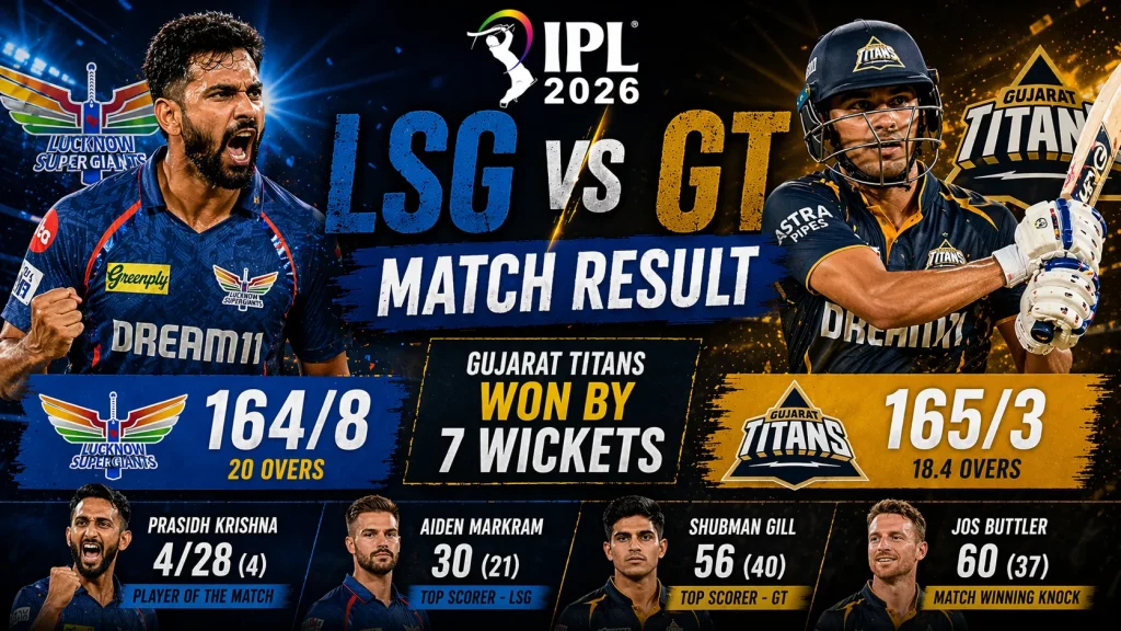 LSG vs GT Match Result 14 LSG vs GT Match Result