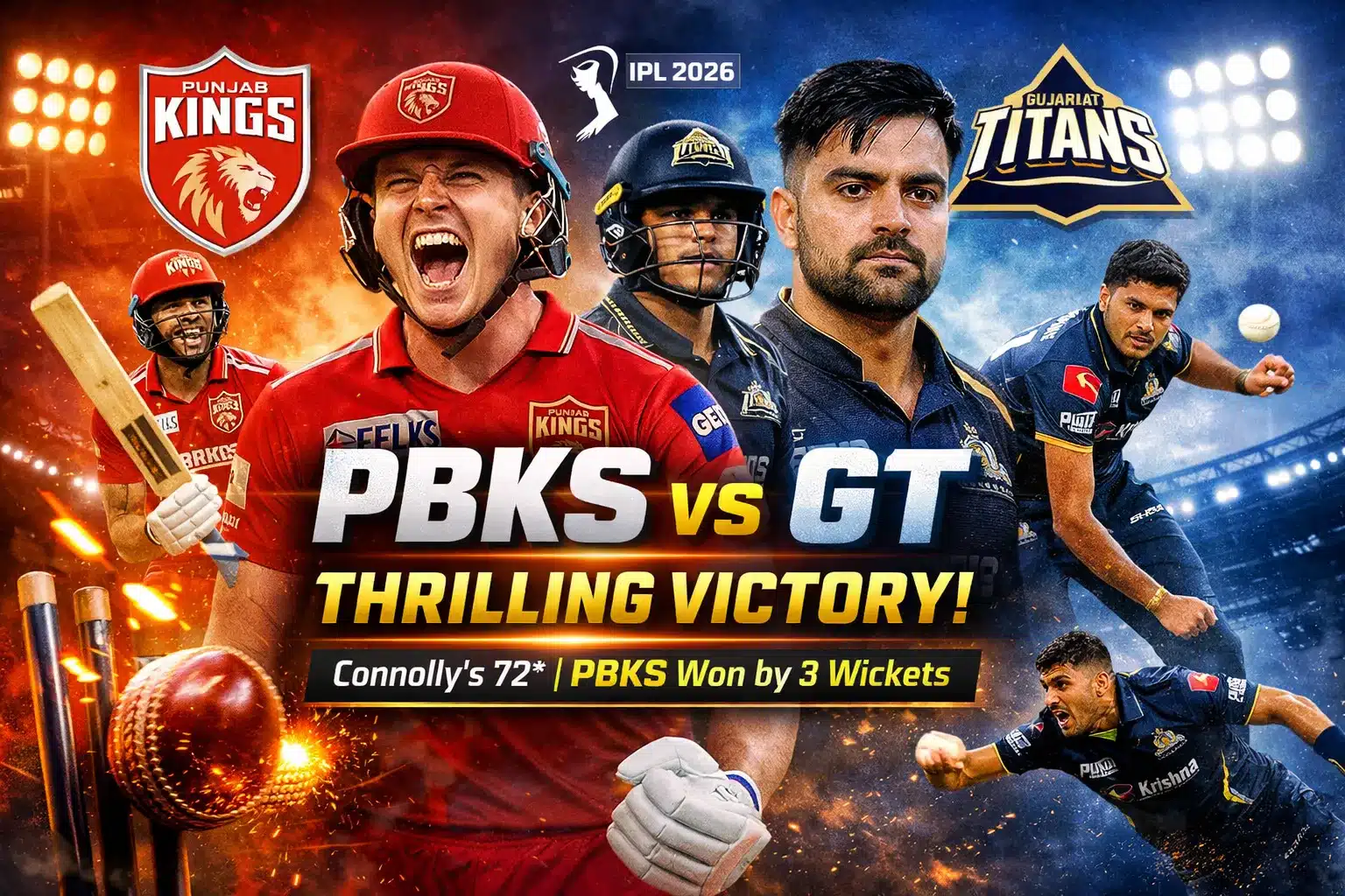 PBKS vs GT Match Result 2 PBKS vs GT Match Result