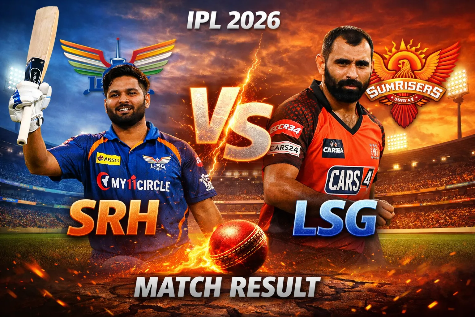 SRH vs LSG Match Result