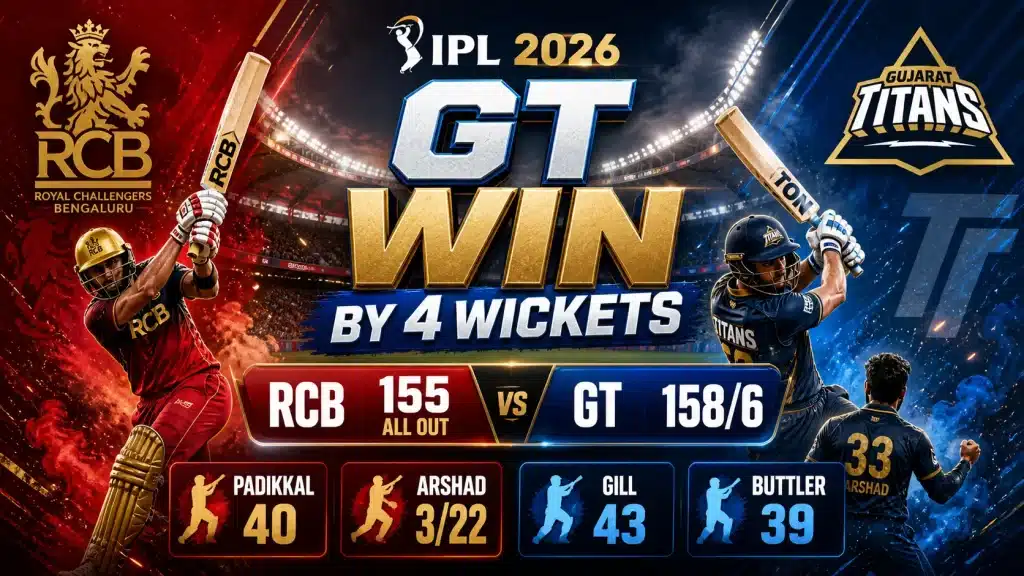 GT vs RCB Match Result 2 GT Vs RCB Match Result